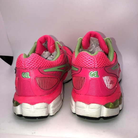 Asics Gel-Nimbus 16 Neon Pink Running Sneakers 6.5 - Picture 8 of 16
